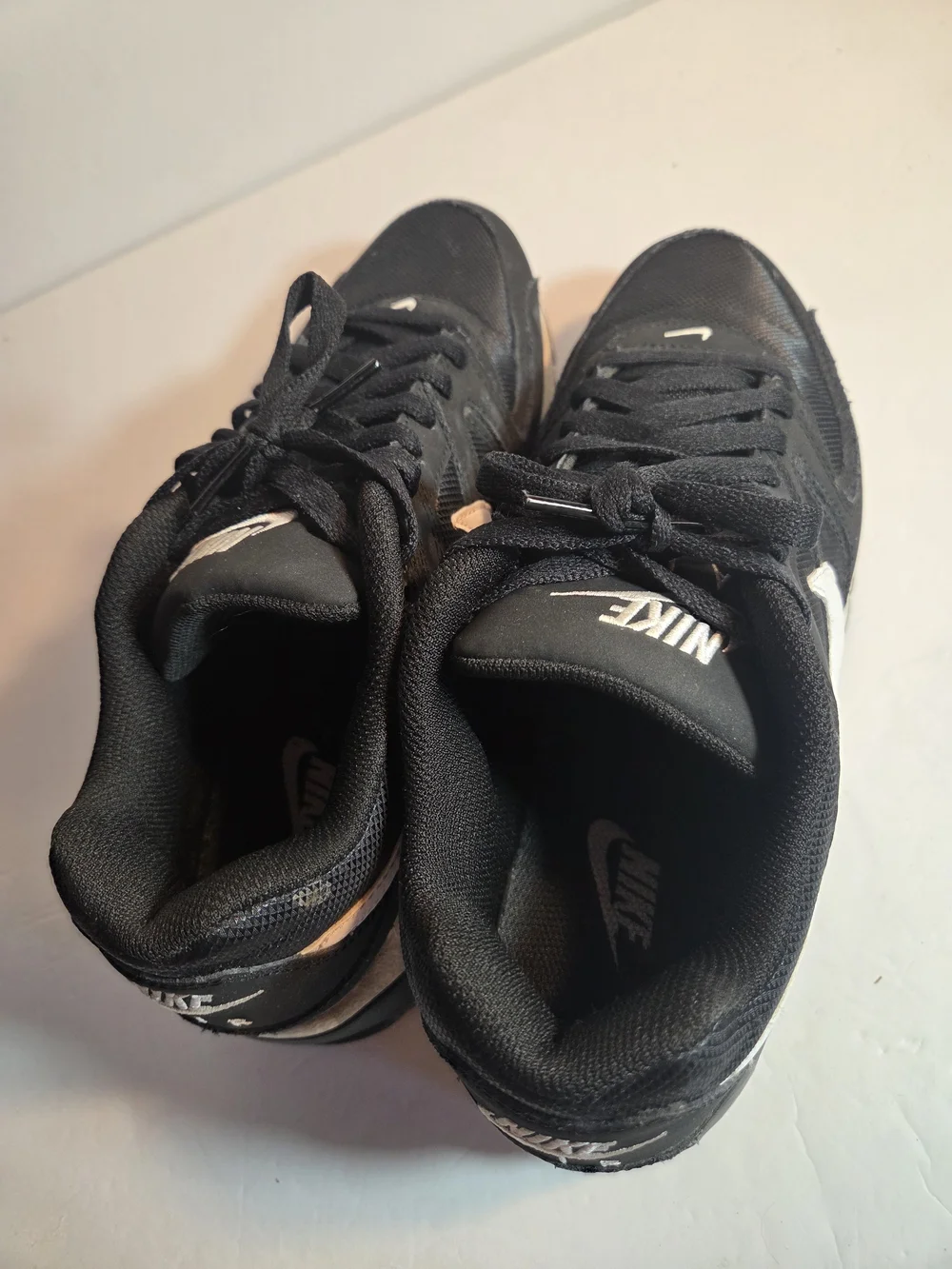Nike Black and White Air Max Trainers